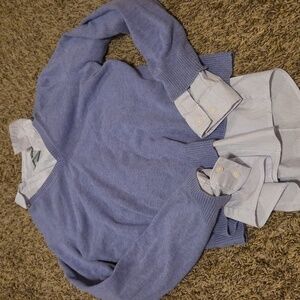 Sweater Collared Shirt Set H And M